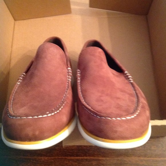 Cole Haan Men's ZeroGrand Venetian Rust Brown Nubuck Leather Loafers 11.5M  NWOB - Picture 8 of 10